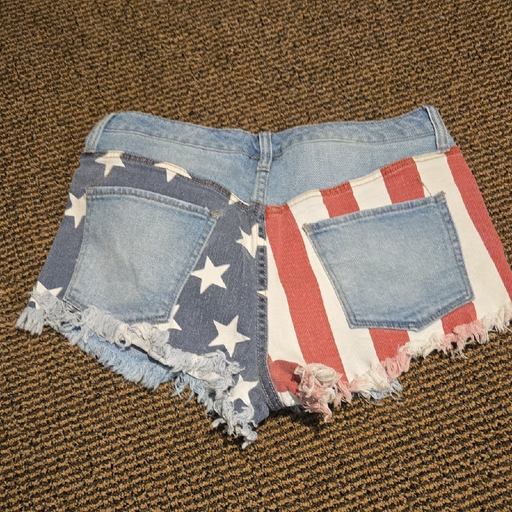 Mossimo Supply Co. Patriotic Denim High Rise Shorts